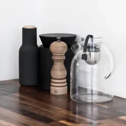 2 molinillos de especias Bottle, Ash-carbon (tapa de haya)