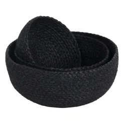 3 Paneras Flätad, negro
