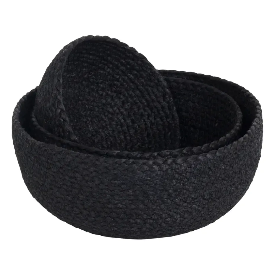 3 Paneras Flätad, negro