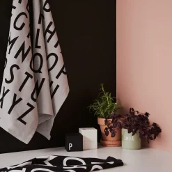 2 Paños de cocina Design Letters 40x60 cm, negro