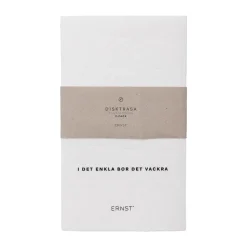2 Paños de cocina Ernst cita/rayas, Blanco