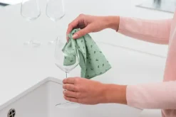 2 Paños limpiaplatos de microfibra Brabantia, Jade green