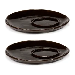 2 Platillos para taza expreso La Mère Ø11 cm, Dark brown