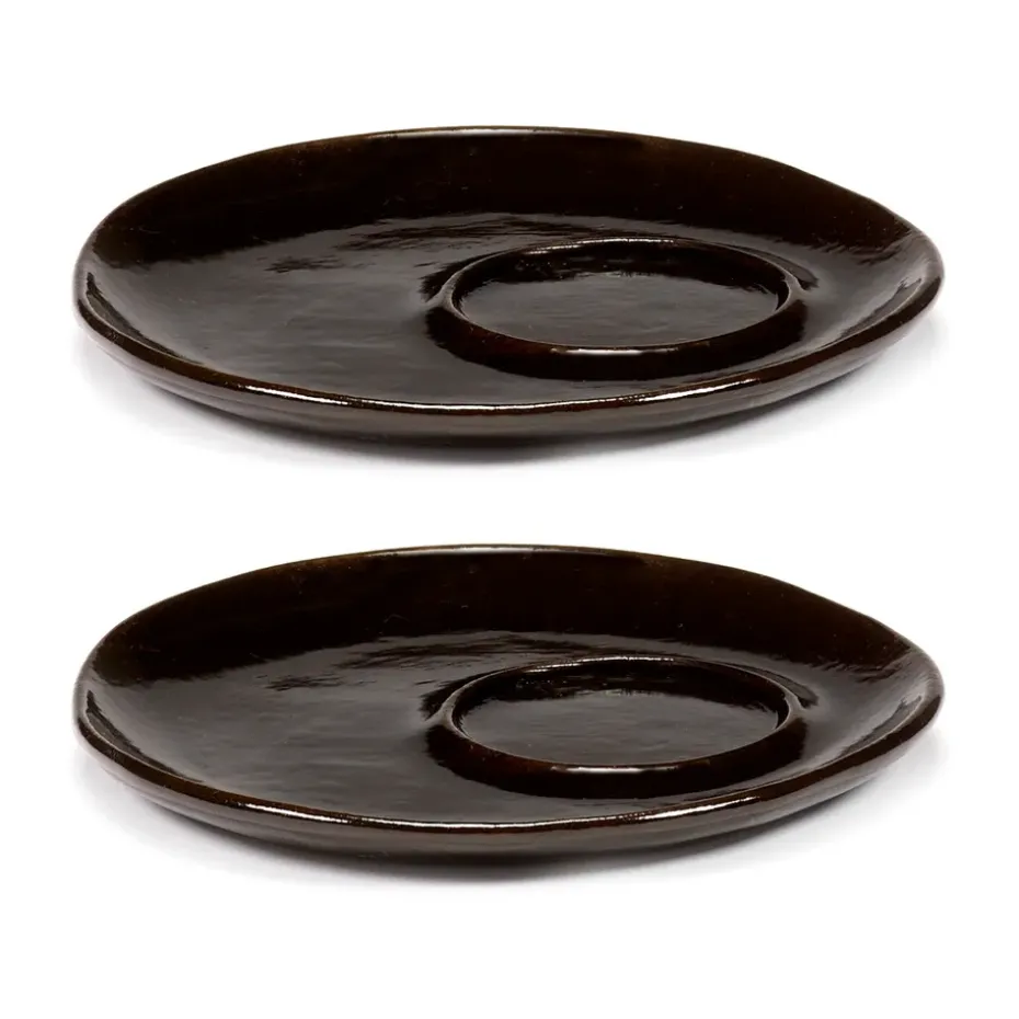 2 Platillos para taza expreso La Mère Ø11 cm, Dark brown