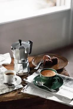 6 Platos de café Terra Ø12 cm, Earth Brown