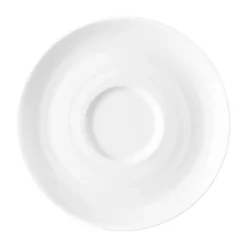 6 Platos de café Terra Ø12 cm, Blanco