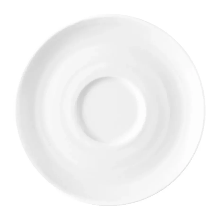 6 Platos de café Terra Ø12 cm, Blanco