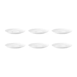 6 Platos de café Terra Ø16,1 cm, Blanco