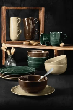 6 Platos de café Terra Ø12 cm, Moss Green