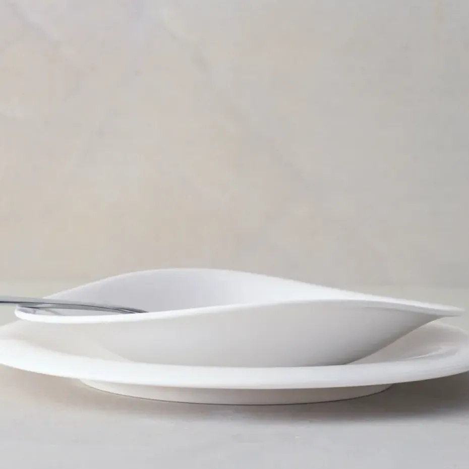 2 Platos de pasta Vapiano, blanco