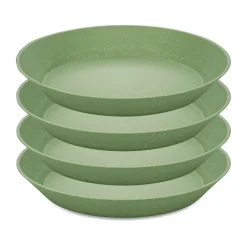 4 Platos hondos Connect Ø24 cm, Nature leaf green