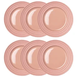 6 Platos Lines Ø21 cm, Rosa