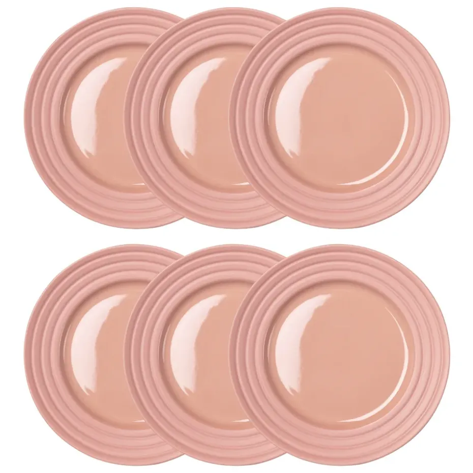 6 Platos Lines Ø21 cm, Rosa