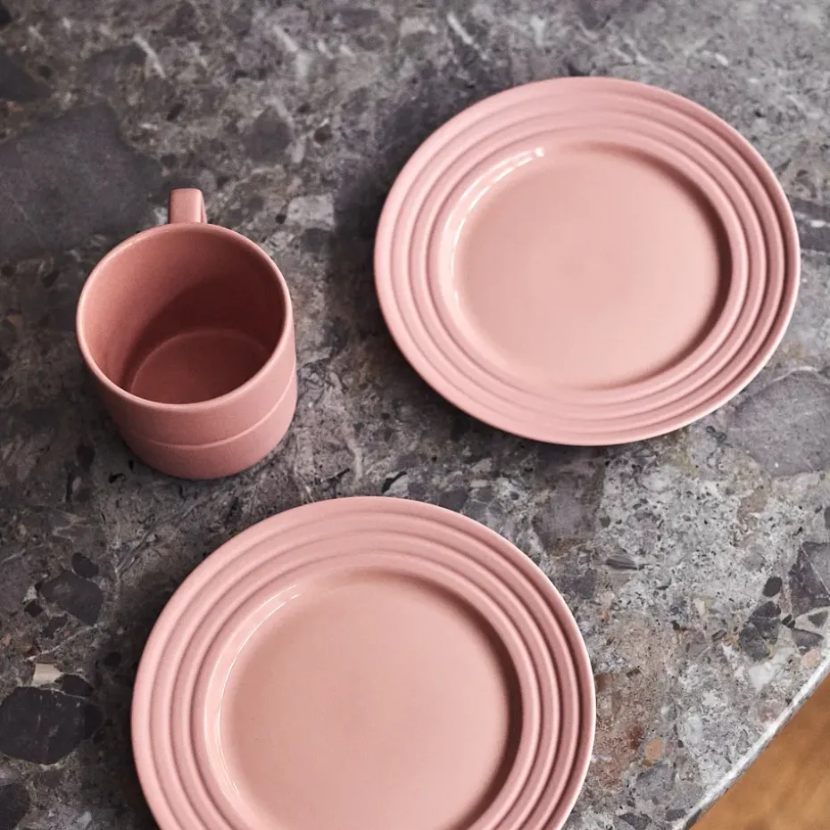 6 Platos Lines Ø21 cm, Rosa