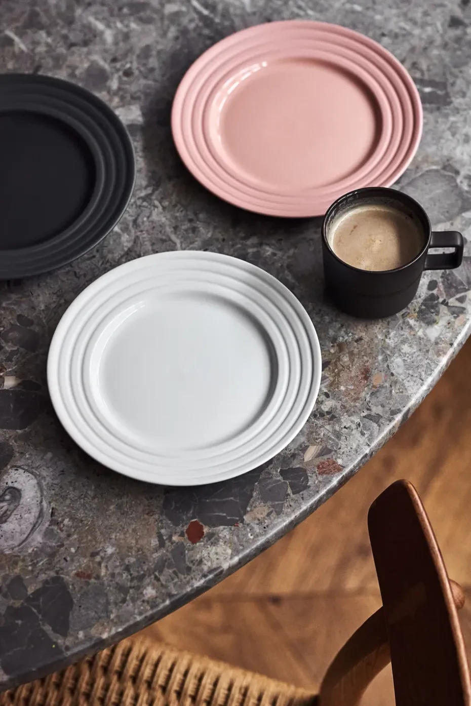 6 Platos Lines Ø21 cm, Rosa