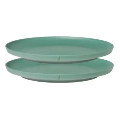 2 Platos melamina Grand Cru Take Ø26 cm, verde niebla