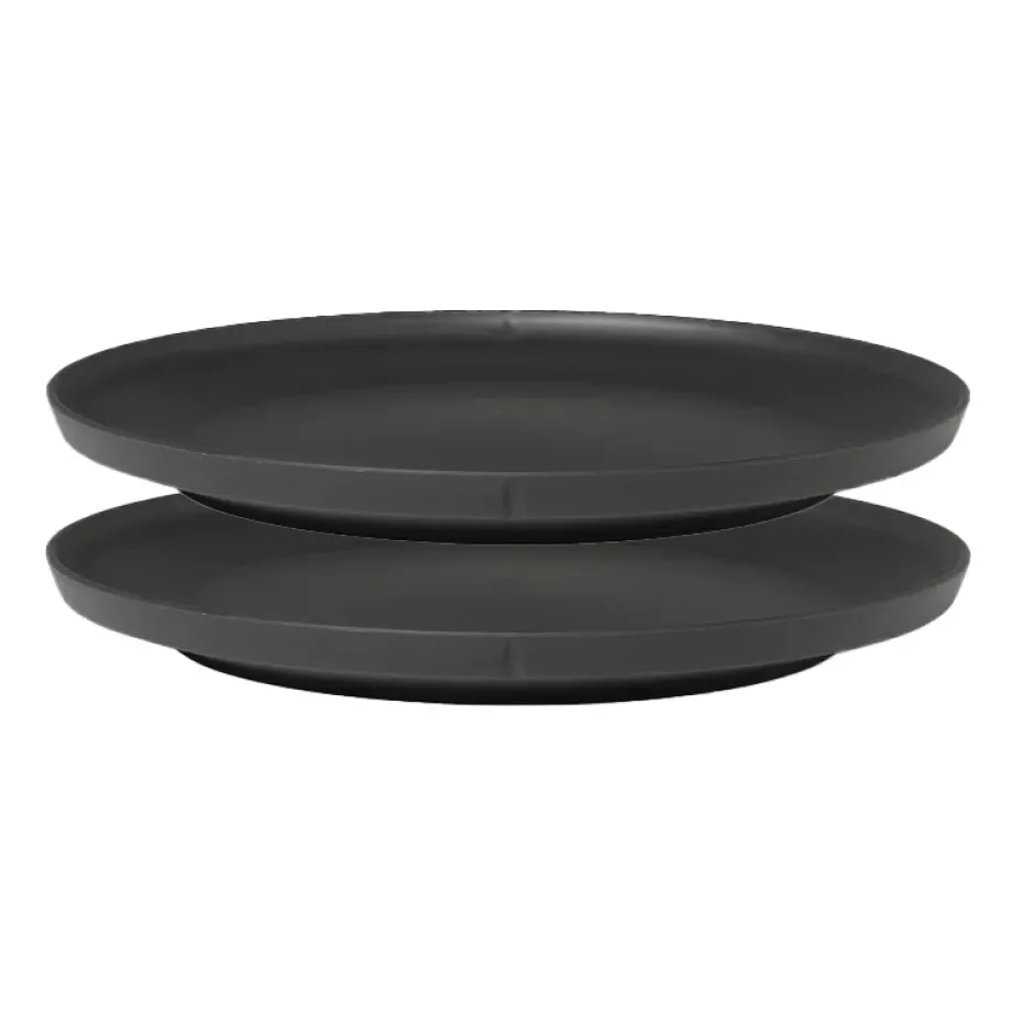 2 Platos melamina Grand Cru Take Ø26 cm, gris