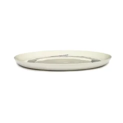 2 Platos Ottolenghi Feast L Ø26 cm, White stripes-blue