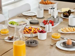 6 Posavasos con soporte Singles, Taupe