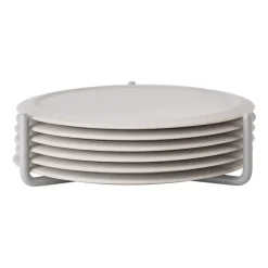 6 Posavasos con soporte Singles, Warm grey