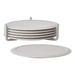 6 Posavasos con soporte Singles, Warm grey