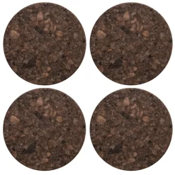 4 Posavasos Cork, Smoked