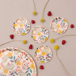 4 Posavasos Flower Ø11 cm, Pink