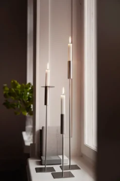 2 Protectores de velas Ernst Ø8,3 cm, metal cepillado