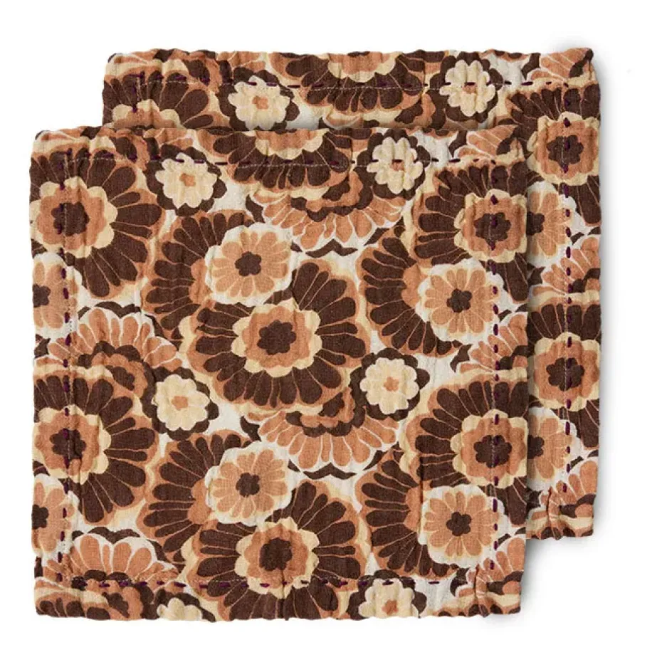 2 Servilletas de algodón Floral 30x30 cm, Vintage