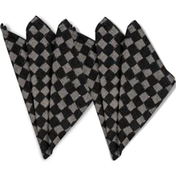 2 Servilletas de tela Checki, negro