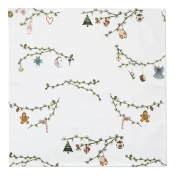 4 Servilletas de tela Hammershøi Christmas 45x45 cm, blanco
