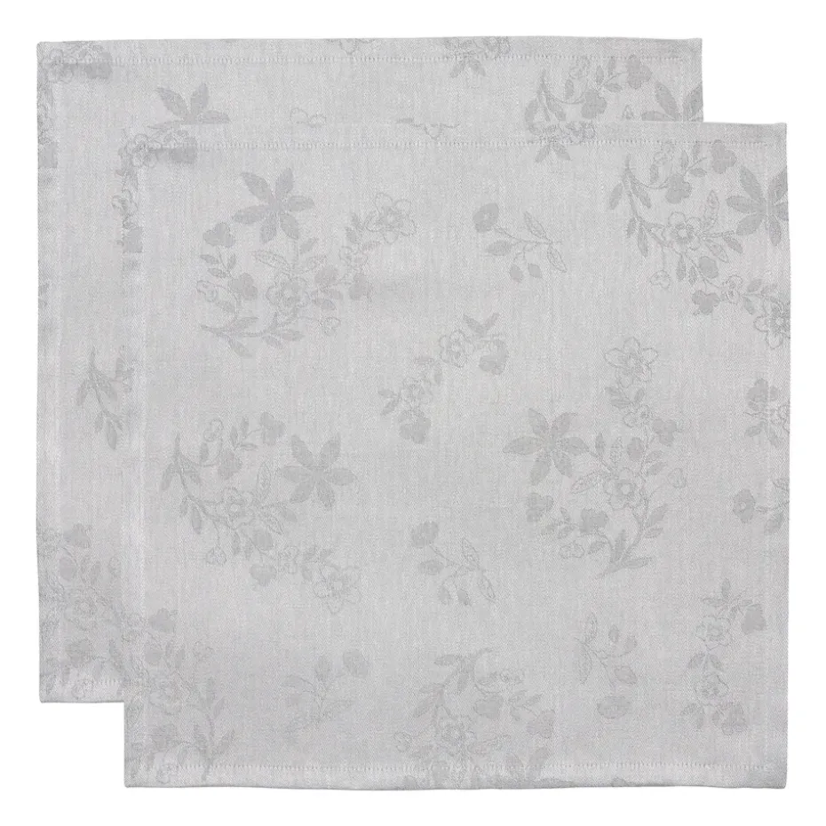 2 Servilletas de tela Ostindia Black 45x45 cm, Negro