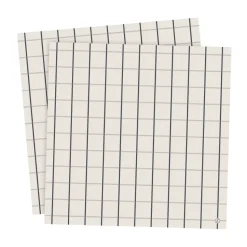 20 Servilletas Ernst cuadros grandes 33x33 cm, Beige-azul