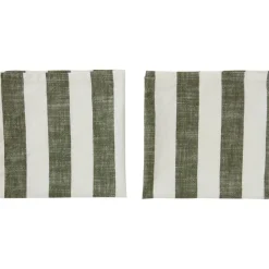 2 Servilletas Striped 45x45 cm, Olive