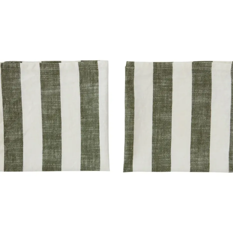2 Servilletas Striped 45x45 cm, Olive
