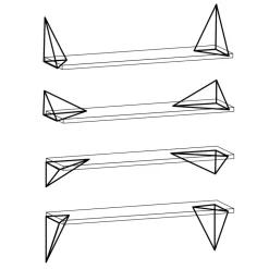 2 Soportes para balda Pythagoras, negro
