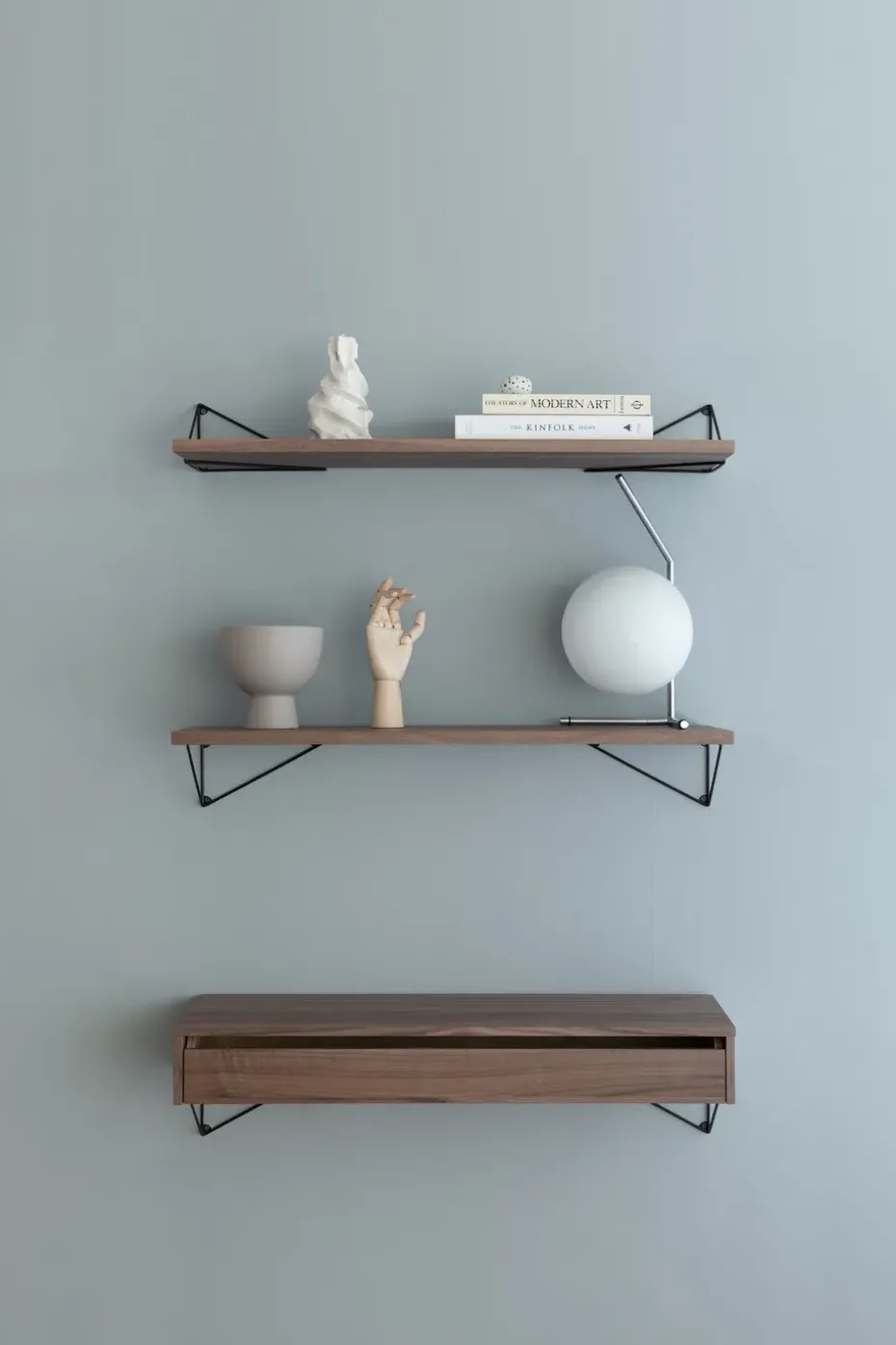 2 Soportes para balda Pythagoras, negro