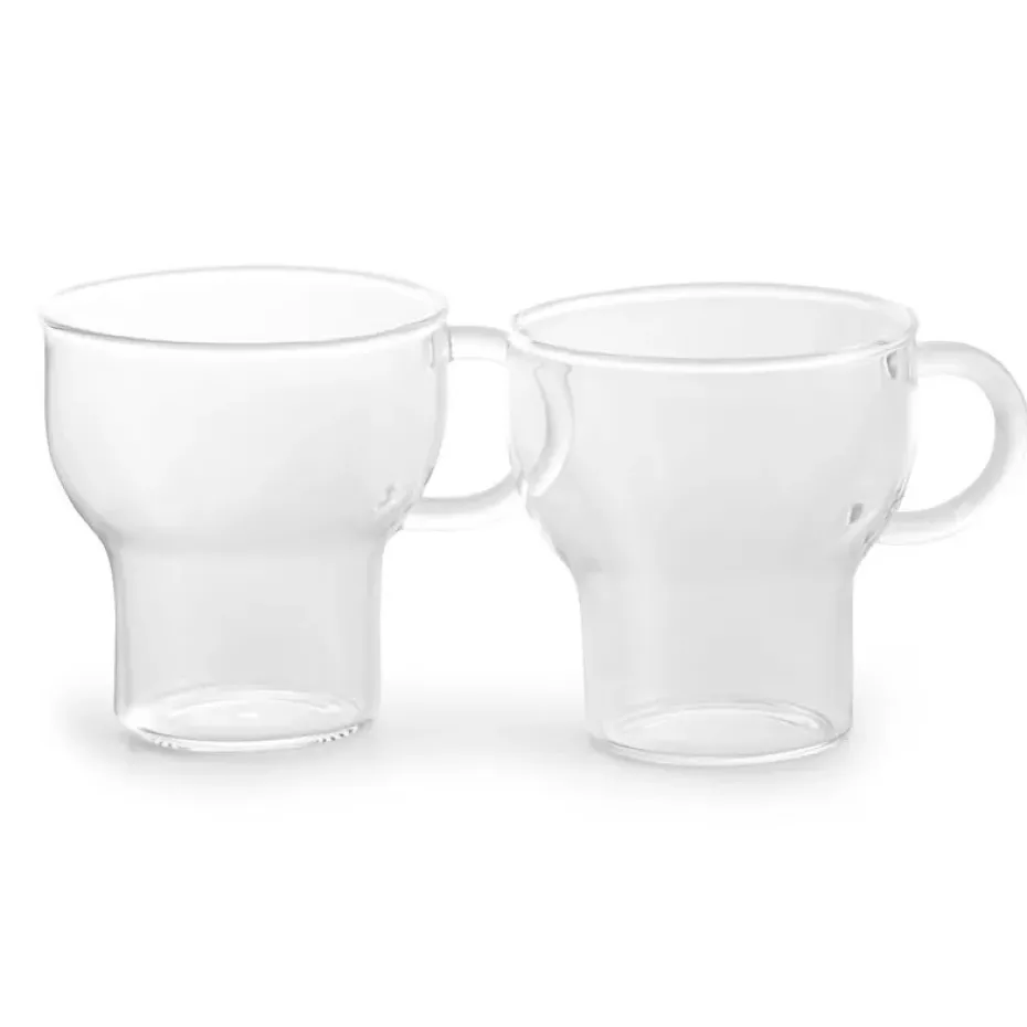 2 Tazas de vidrio Sagaform 15 cl, transparente