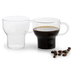 2 Tazas de vidrio Sagaform 15 cl, transparente