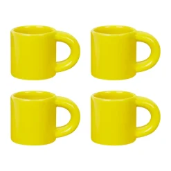 4 Tazas espresso Bronto 10 cl, Yellow
