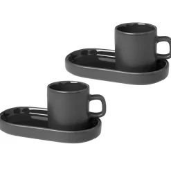 2 Tazas espresso y platillos Pilar, Agave green