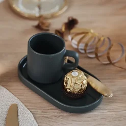 2 Tazas espresso y platillos Pilar, Agave green