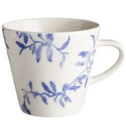 4 Tazas Havspil 30 cl, azul-blanco