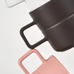 2 Tazas Lines 50 cl, marrón