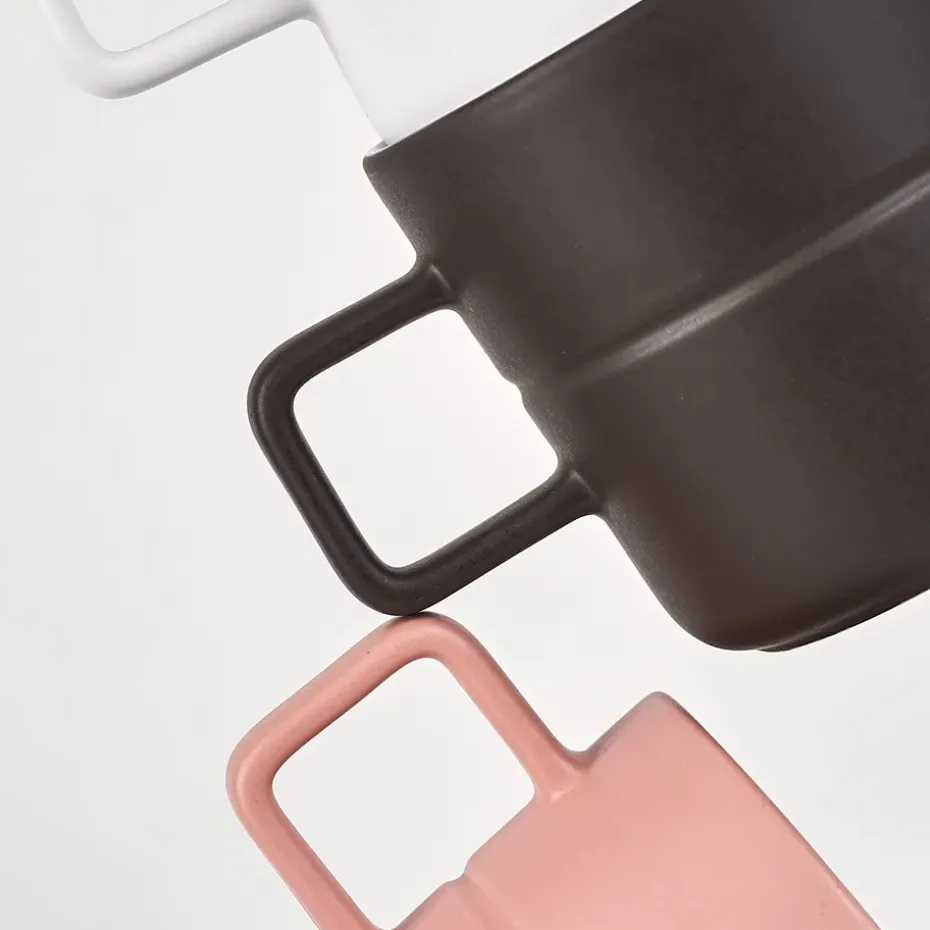 2 Tazas Lines 50 cl, marrón