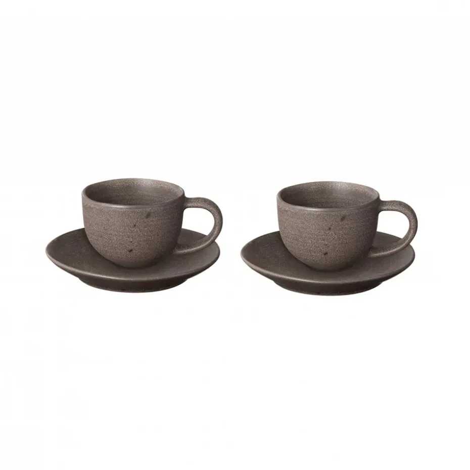 2 Tazas para café espresso Kumi con plato 6 cl, Espresso