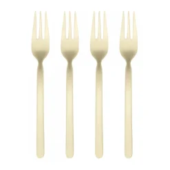 4 Tenedores de postre STELLA champagne, 15,5 cm