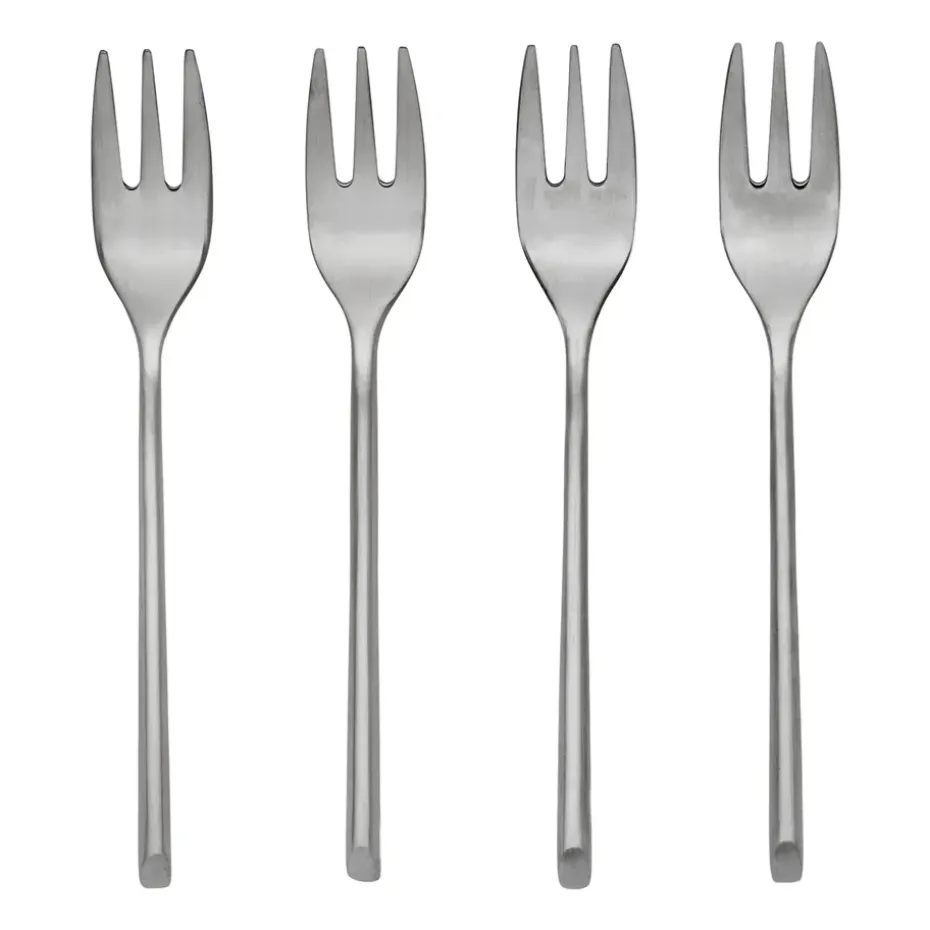 4 Tenedores para tarta Sletten, Flana satin forged