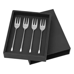 4 Tenedores para tarta Sletten, Flana satin forged