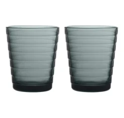 2 vasos Aino Aalto 22 cl, gris oscuro